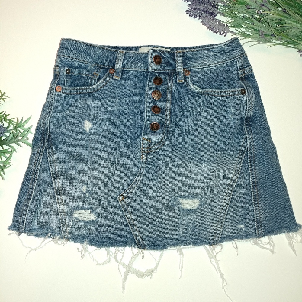 We the Free Denim Skirt Size 25 Free People